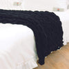 Black Chunky Chenille Knitted Blanket