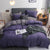 Purple and Gray Reversible Bedding Set