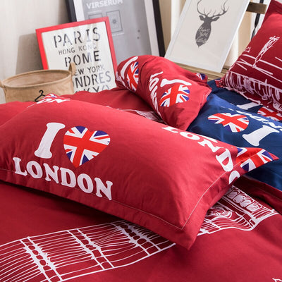 I Love London Red Bedding Set