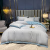 Gray and Blue 100% Cotton Bedding Set