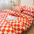 White And Red Checkered Bedding Set