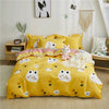 Scandinavian Yellow Cat Bedding Set