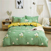 Green And Yellow Scandinavian Bedding Set