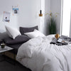 White 100% Cotton Plain Bedding Set