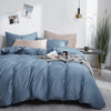 100% Cotton Plain Bedding Set Blue