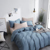 100% Cotton Plain Bedding Set Blue