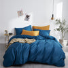 100% Cotton Plain Bedding Set Duck Blue