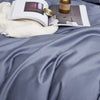 Gray Blue 100% Cotton Plain Bedding Set