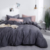 100% Cotton Plain Bedding Set Dark Gray