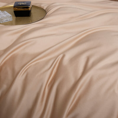 Brown 100% Cotton Plain Bedding Set