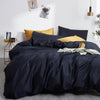 100% Cotton Plain Bedding Set Black