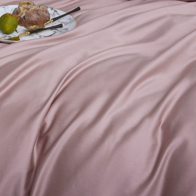 100% Cotton Plain Bedding Set Powder Pink