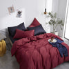 100% Cotton Plain Bedding Set Red