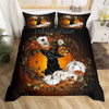 Garlic and Halloween Flowers Duvet Cover