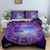 Violet Libra Astrology Duvet Cover