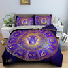 Leo Violet Astrology Duvet Cover