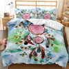 Blue And Green Dream Catcher Duvet Cover