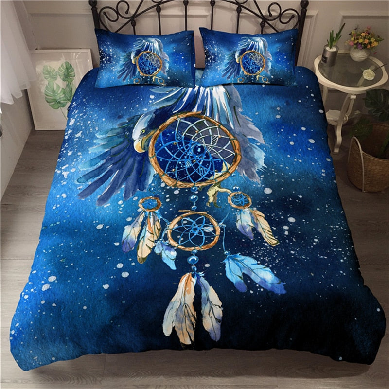 Midnight Blue Dreamcatcher Duvet Cover