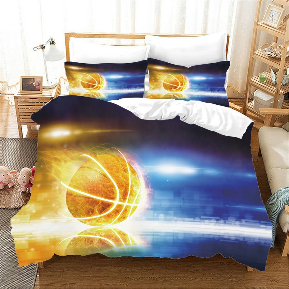 Basketball Duvet Cover On Fire