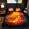 Water And Fire Basketball Duvet Cover