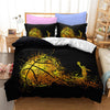 Black And Yellow Basketball Duvet Cover