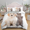 Baby Labrador And Chartreux Duvet Cover