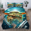 Baby Yoda In Space Duvet Cover