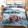 Baby Yoda In The Grass Duvet Cover