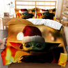 Baby Yoda Celebrates Christmas Duvet Cover