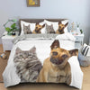 German Shepherd And Cat Duvet Cover