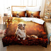 Australian Shepherd In Autumn Duvet Cover