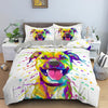 American Staff Multicolored White Duvet Cover