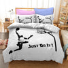 Basket Just Do It White Duvet Cover