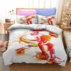 Multicolored Basketball Player White Duvet Cover
