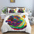 Multicolor Bulldog White Duvet Cover