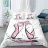 White Duvet Cover Pink Ballet Slippers