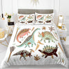 Dinosaur White Duvet Cover