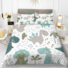 Children's Dinosaurs White Duvet Cover