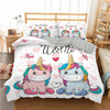 Girl White Duvet Cover