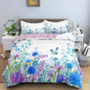 Butterfly Floral White Duvet Cover