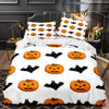 Halloween White Duvet Cover