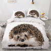 Hedgehog White Duvet Cover