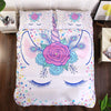 Sleeping Unicorn White Duvet Cover