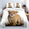 Little Lion Cub White Duvet Cover