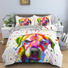 Multicolor Austrian Pinscher White Duvet Cover