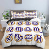 White Duvet Cover Zodiac Sign