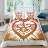 Skeleton White and Gold Duvet Cover