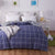 Blue Duvet Cover White Tiles