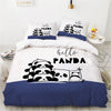 Cute Pandas Blue And White Duvet Cover