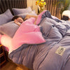 Blue And Pink Velvet Duvet Cover